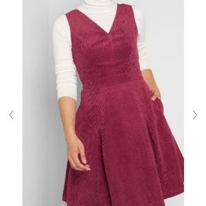 ModCloth Red A-Line Dress with Pockets
